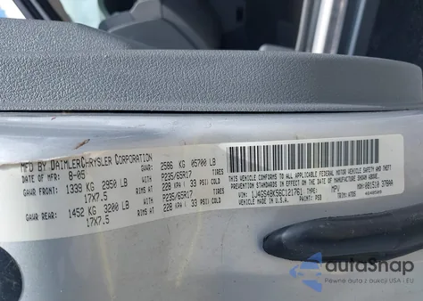 2006 Jeep Grand Cherokee Laredo z USA, uszkodzony, nr VIN 1J4GS48K56C121761